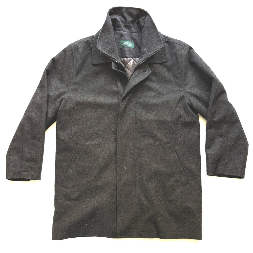 Lauren Ralph Lauren Dark Gray Coat with Quilted Removable Liner - 40S